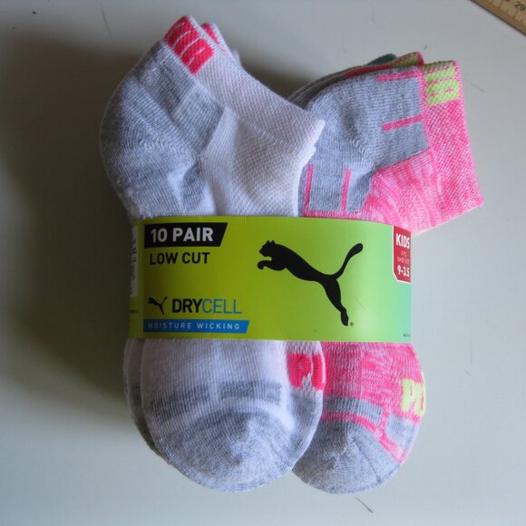 Puma | Accessories | Puma Girls Lowcut Cushioned Socks Pair Multicolor ...